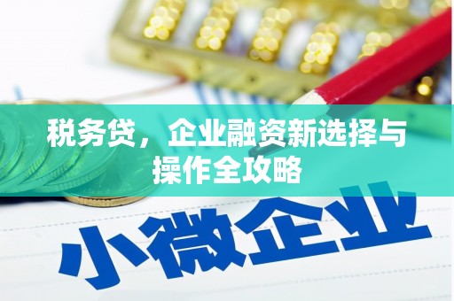 南屯税务贷，企业融资新选择与操作全攻略