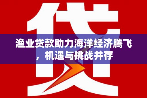 宣化渔业贷款助力海洋经济腾飞，机遇与挑战并存