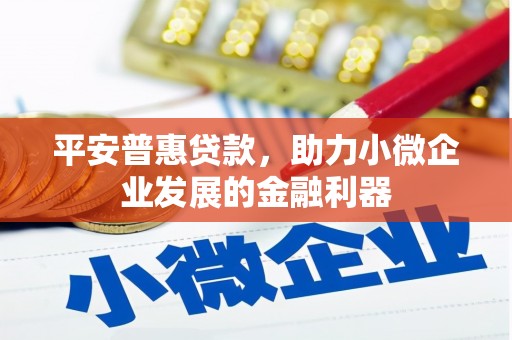 资源平安普惠贷款，助力小微企业发展的金融利器