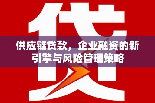 察雅供应链贷款，企业融资的新引擎与风险管理策略