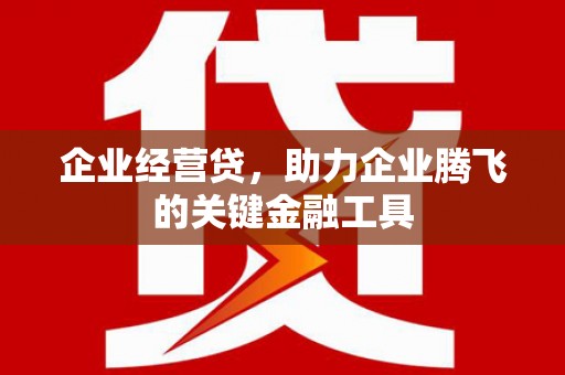 马尔康企业经营贷，助力企业腾飞的关键金融工具