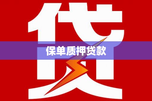 江城保单质押贷款