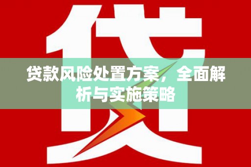 凤山贷款风险处置方案，全面解析与实施策略