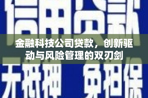 平溪金融科技公司贷款，创新驱动与风险管理的双刃剑